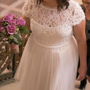 White Lace & Tulle Dress